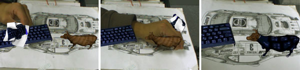 Pinch-n-Paste in action (Image: Kiyoshi Kiyokawa, Osaka University)