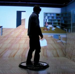 The WizDish tricks you into thinking you are walking (Image: WizDish)