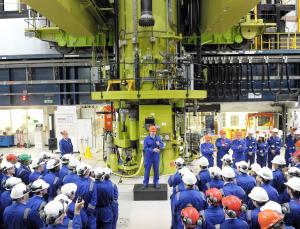 UK Prime Minister David Cameron tells workers at Hinkley Point about the new reactors (Image: Tim Ireland/PA Wire/Press Association)