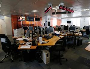 Hold the front page, the robot is filing its story... (Image: Suzanne Plunkett/Reuters)