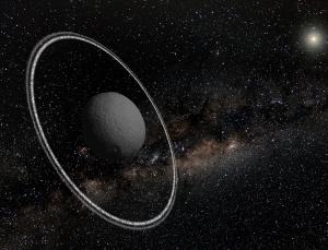Asteroid Chariklo's bling ring has finally caught our eye (Artist's impression: Lucie Maquet)